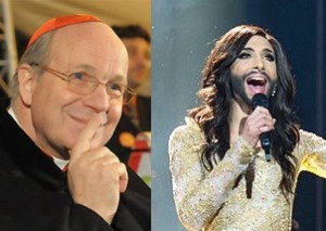 Le Cardinal Schonborn et Conchita Wurst